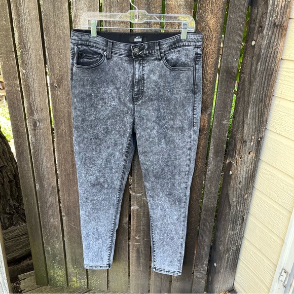 LulaRoe Charcoal Acid Wash Ankle Skinny Magic Waistband Jeans Sz 32 - Picture 6 of 14